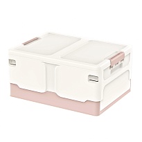 Ящик пластиковый складной белый, дно розовое, 480х360х240 мм в Минске Ящик пластиковый складной белый, дно розовое, 480х360х240 мм в Минске