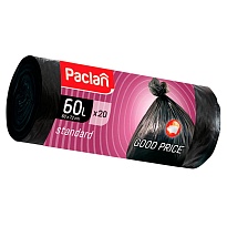 Мешки для мусора 60 л, черные, в рулоне 20 шт., ПНД, 7,4 мкм, 720х600 мм, PACLAN, 600820 в Минске Мешки для мусора 60 л, черные, в рулоне 20 шт., ПНД, 7,4 мкм, 720х600 мм, PACLAN, 600820 в Минске