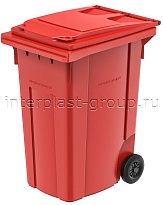 Мусорный контейнер 360 л красный 360 красный в Минске