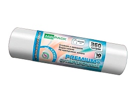 Мешки для мусора 360 л, белые, в рулоне 10 шт., ПВД 65 мкм, 1400х1000 мм, PREMIUM+, 3601015302 в Минске