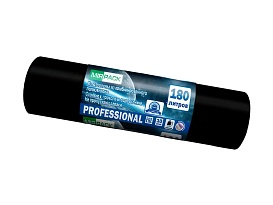 Мешки для мусора 180 л, ароматизированные, черные, в рулоне 10 шт., ПВД, 30 мкм, 1100х930 мм, PROFESSIONAL, 1801044 в Минске