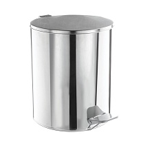 Ведро для мусора с педалью, усиленное, Титан, 15 л, нержавеющая сталь, хром в Минске