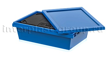 Изотермический контейнер KV 6416 в сборе с крышкой голубой в Минске Изотермический контейнер KV 6416 в сборе с крышкой голубой в Минске