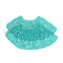 Бахилы бирюзовые 2000 шт (1000 пар), 16 мкм, однослойные, с одной резинкой, Эконом в Минске