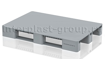 Поддон пластиковый сплошной (усилен 1 трубой) без бортиков серый в Минске Поддон пластиковый сплошной (усилен 1 трубой) без бортиков серый в Минске