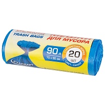 Мешки для мусора 90 л, синие, в рулоне 20 шт., ПНД, 14 мкм, 900х700 мм, LAIMA ULTRA, 607693 в Минске Мешки для мусора 90 л, синие, в рулоне 20 шт., ПНД, 14 мкм, 900х700 мм, LAIMA ULTRA, 607693 в Минске