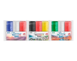 Мешки для мусора 30 л, ассорти, в рулоне 20 шт., ПНД, 9 мкм, 600х500 мм, GRIFON Триколор, 101-024 в Минске