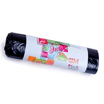 Мешки для мусора 60 л, черные, в рулоне 20 шт., ПНД, 7 мкм, 700х600 мм, Концепция Быта ЭкоДом, 601349 в Минске