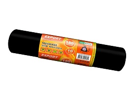Мешки для мусора 180 л, ароматизированные, черные, в рулоне 10 шт., ПВД, 80 мкм, 1100х930 мм, EXPORT, exp18010142 в Минске