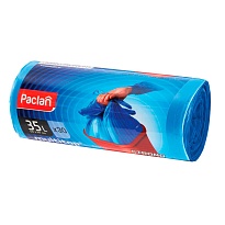 Мешки для мусора 35 л, с ушками, синие, в рулоне 30 шт., ПНД, 10,5 мкм, 640х500 мм, PACLAN Multitop, 600819 в Минске