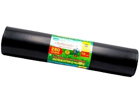 Мешки для мусора 280 л, ароматизированные, черные, в рулоне 10 шт., ПВД 110 мкм, 1400х930 мм, Добрыня, Dob28010black в Минске Мешки для мусора 280 л, ароматизированные, черные, в рулоне 10 шт., ПВД 110 мкм, 1400х930 мм, Добрыня, Dob28010black в Минске