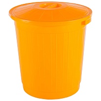 Мусорный бак с крышкой 50 л желтый 50 желтый в Минске
