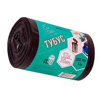 Мешки для мусора 12 л, черные, в рулоне 30 шт., ПНД, 6 мкм, 550х320 мм, Концепция Быта Tubus, 604936 в Минске