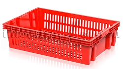 Ящик пластиковый для овощей, фруктов и хлеба Евролоток морковный
