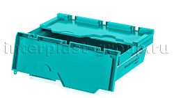 Вкладываемый контейнер KV 6417 с распашной крышкой бирюзовый